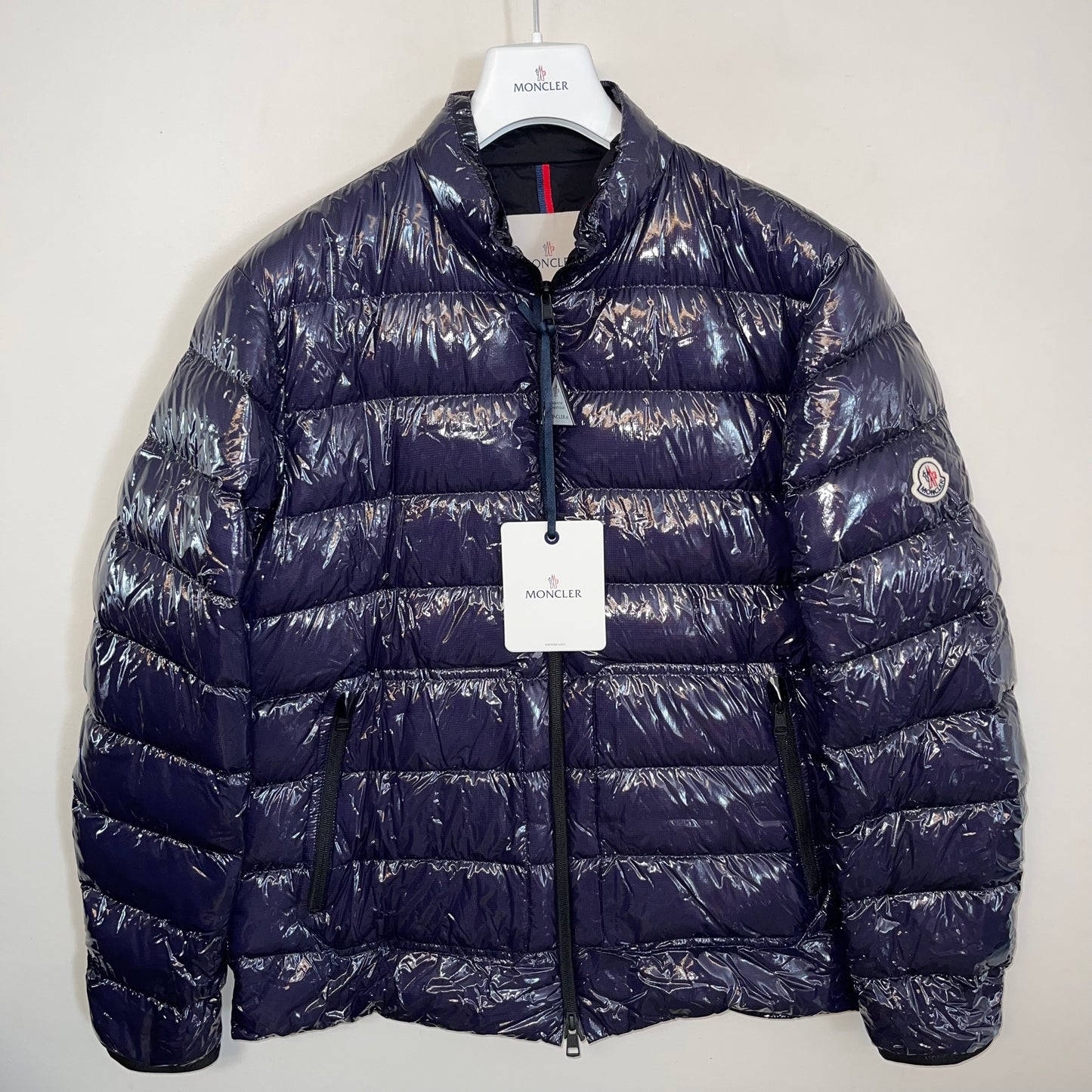 Moncler Mens Agar Down Jacket Navy