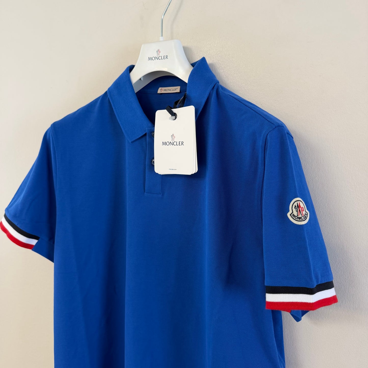 Moncler Mens Polo Shirt Blue - Size XXL