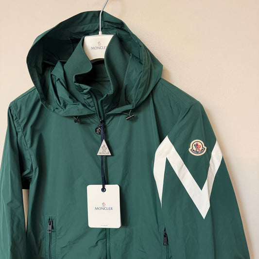 Moncler Fetuque Hooded Windbreaker Green - Sizes 2 & 3