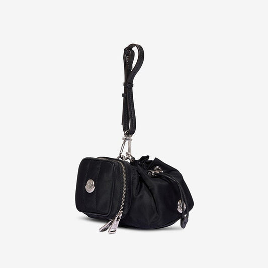 Moncler Ladies Double Pouch Bag Black