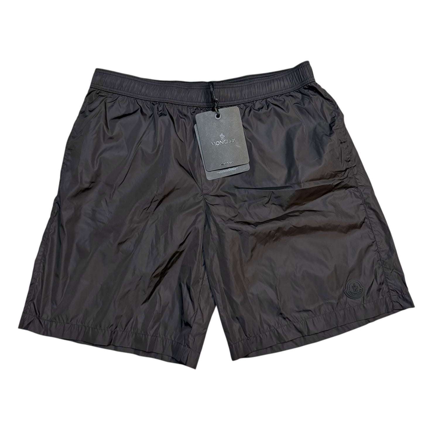 Moncler Matt Black Mens Swim Shorts Black - Size M