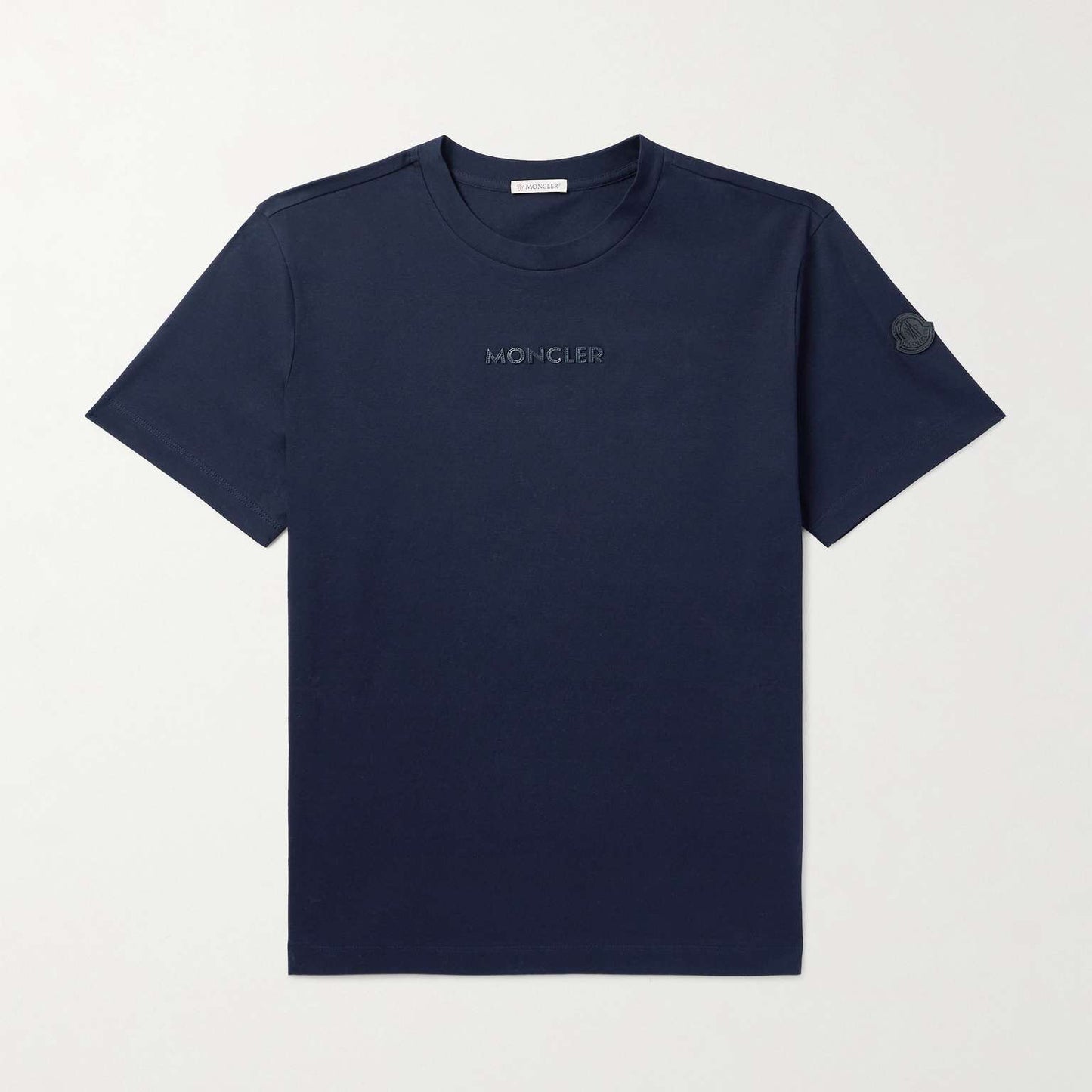 Moncler Mens Leather Logo Tshirt