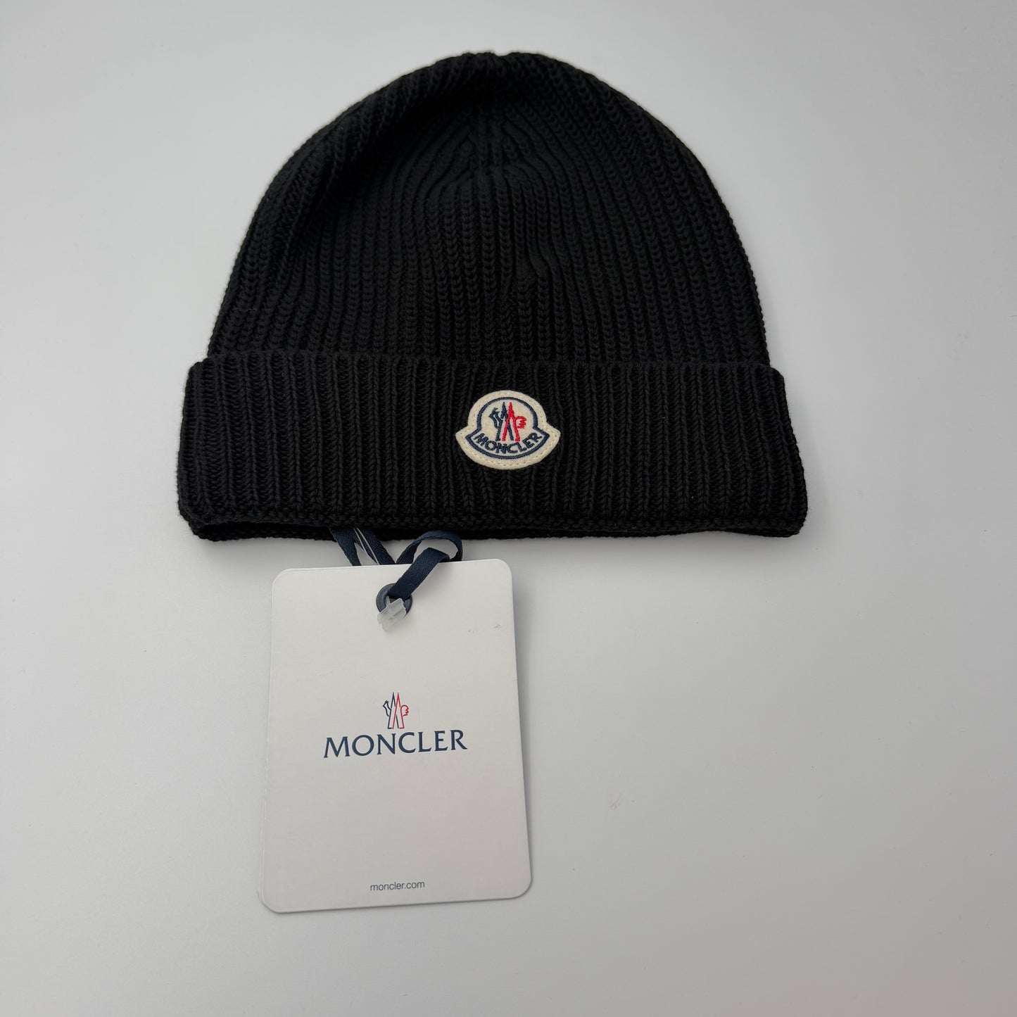 Moncler Logo Patch Beanie Black
