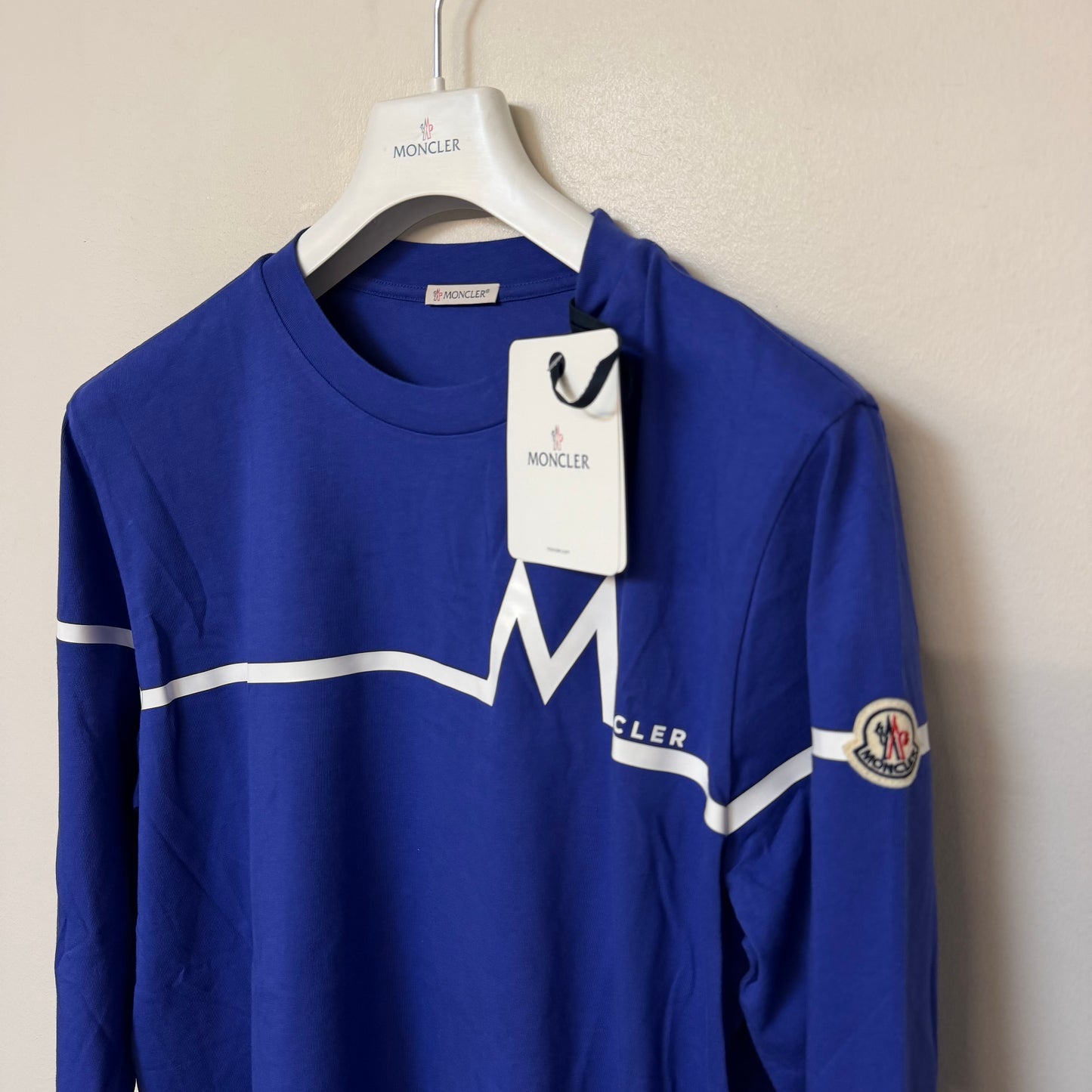Moncler Long Sleeve T-Shirt Blue - Size L