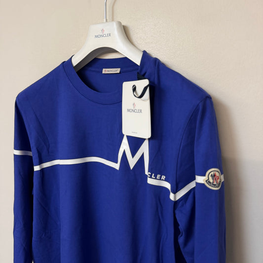 Moncler Long Sleeve T-Shirt Blue - Size L
