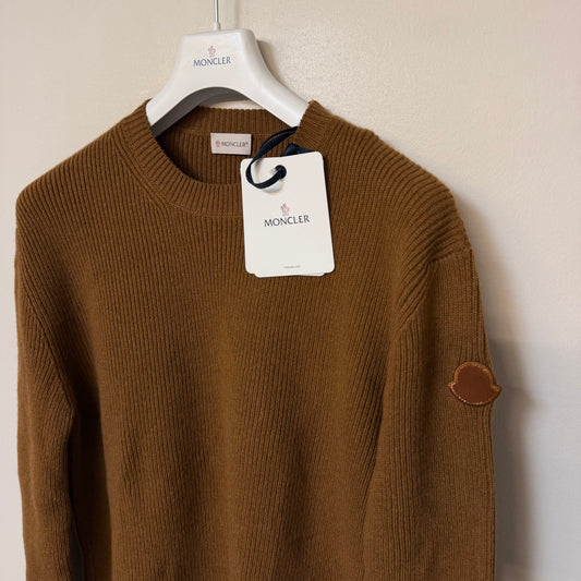 Moncler Ribbed Wool & Cashmere Sweater Brown - Size XXL