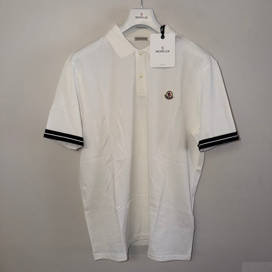 Moncler Mens Polo Shirt White - Size XXL