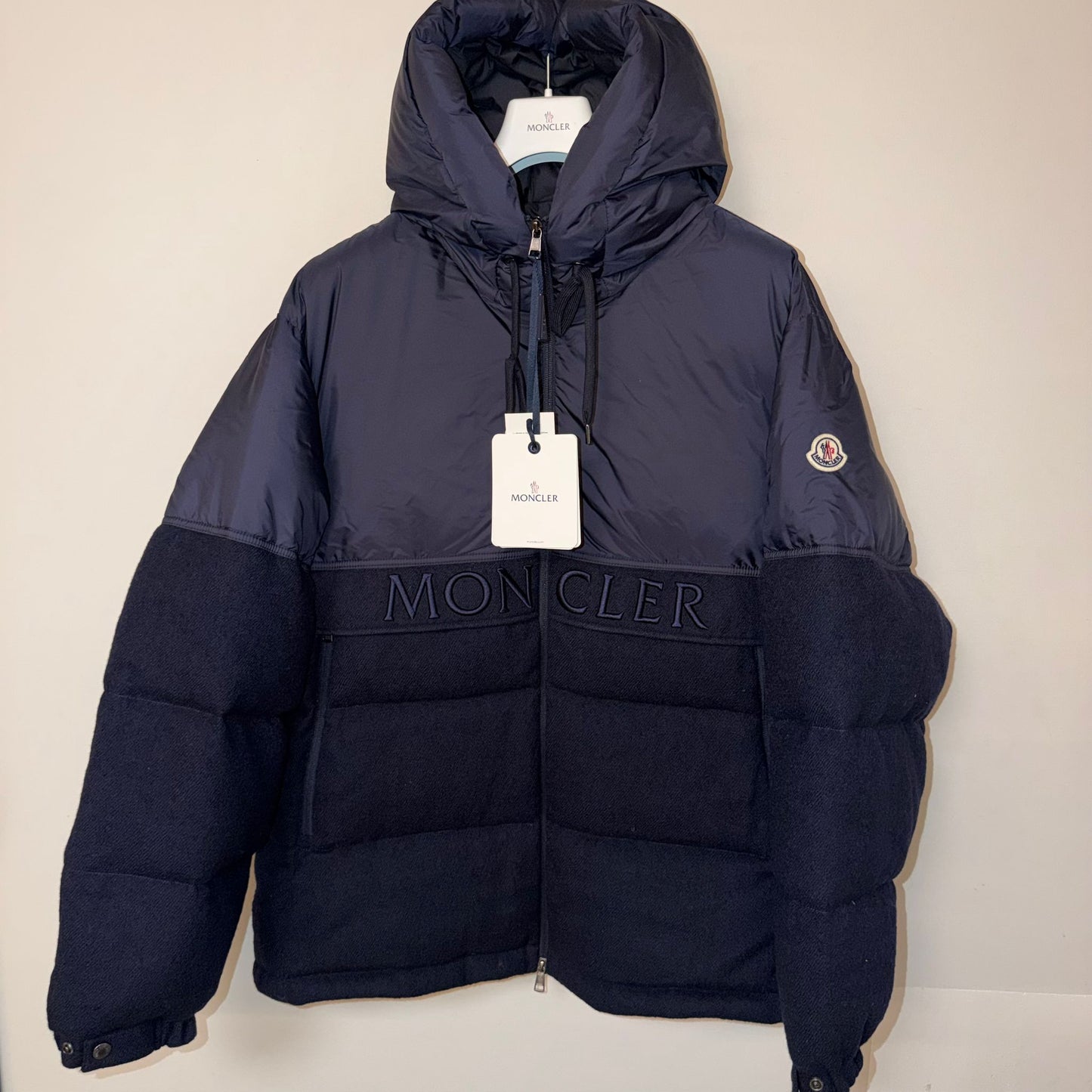 Moncler Andres Woolen Down Jacket - Size 6