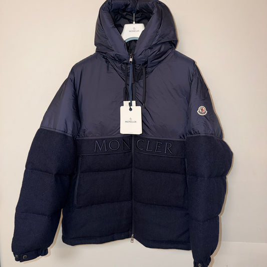 Moncler Andres Woolen Down Jacket - Size 6