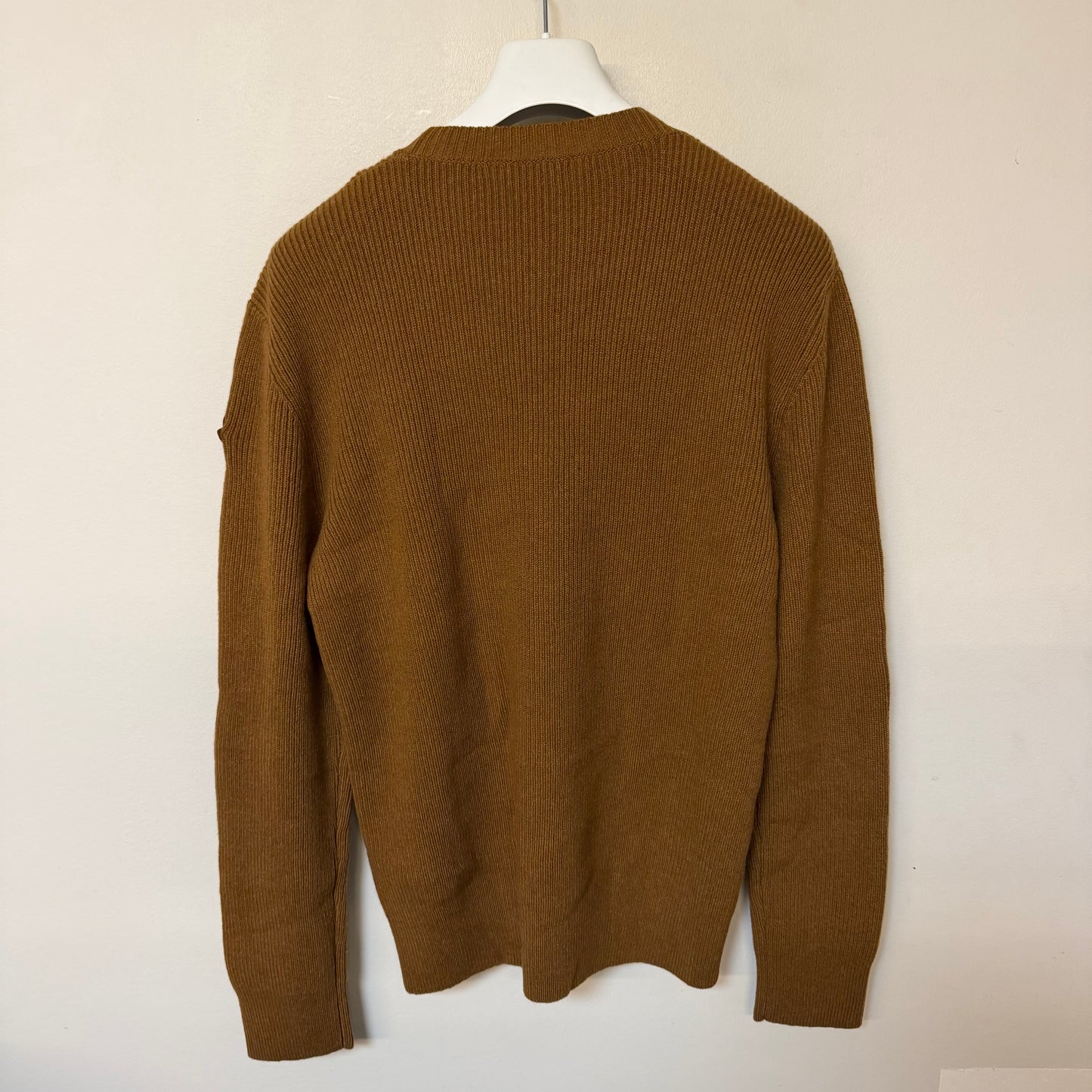 Moncler Ribbed Wool & Cashmere Sweater Brown - Size XXL