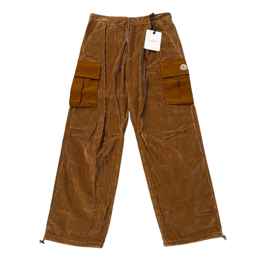 Moncler Corduroy Cargo Trousers Brown - Size 48