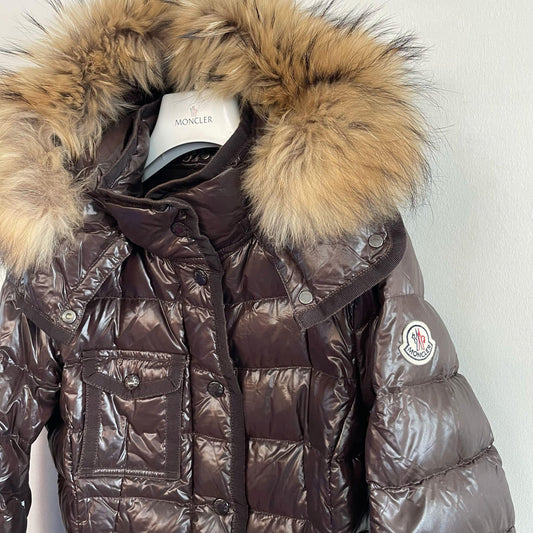Moncler Ladies Armoise Fur Down Jacket - Size 1