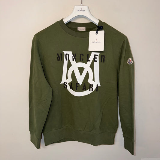 Moncler Safari Logo Sweatshirt Green - Sizes M, XL & XXL