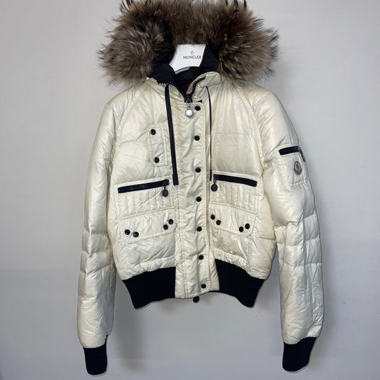 Moncler Ladies Georgia Fur Down Jacket - Size 0
