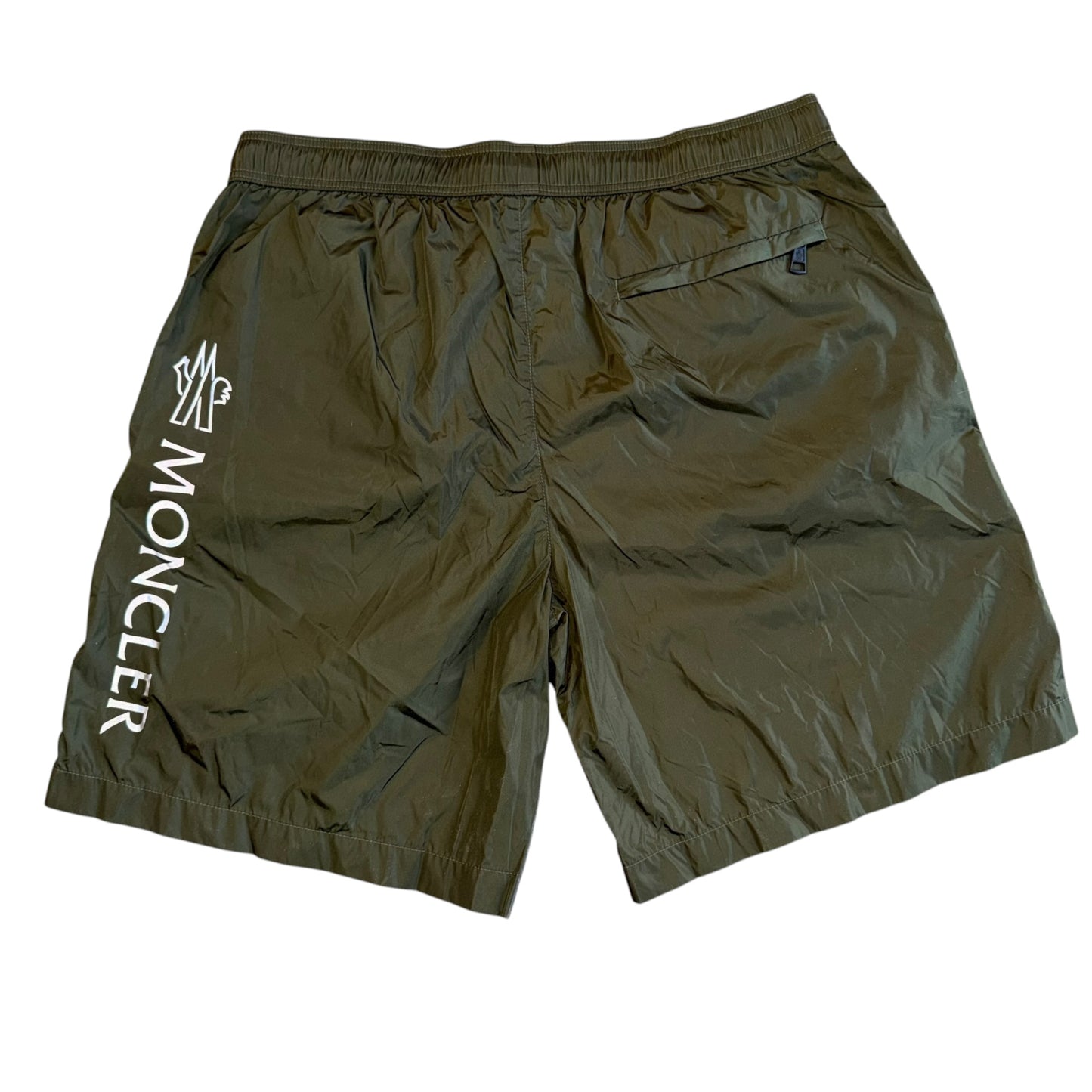 Moncler Mens Swim Shorts Olive Green - Size M