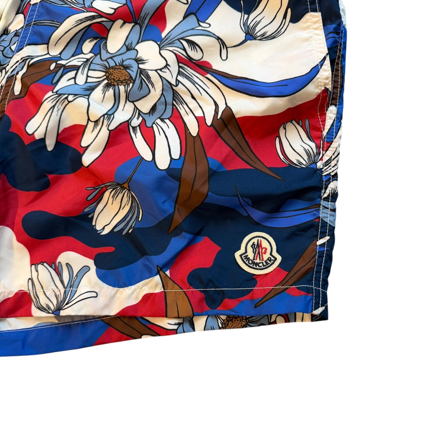 Moncler Mens Swim Shorts Floral Camo Print - Size XL