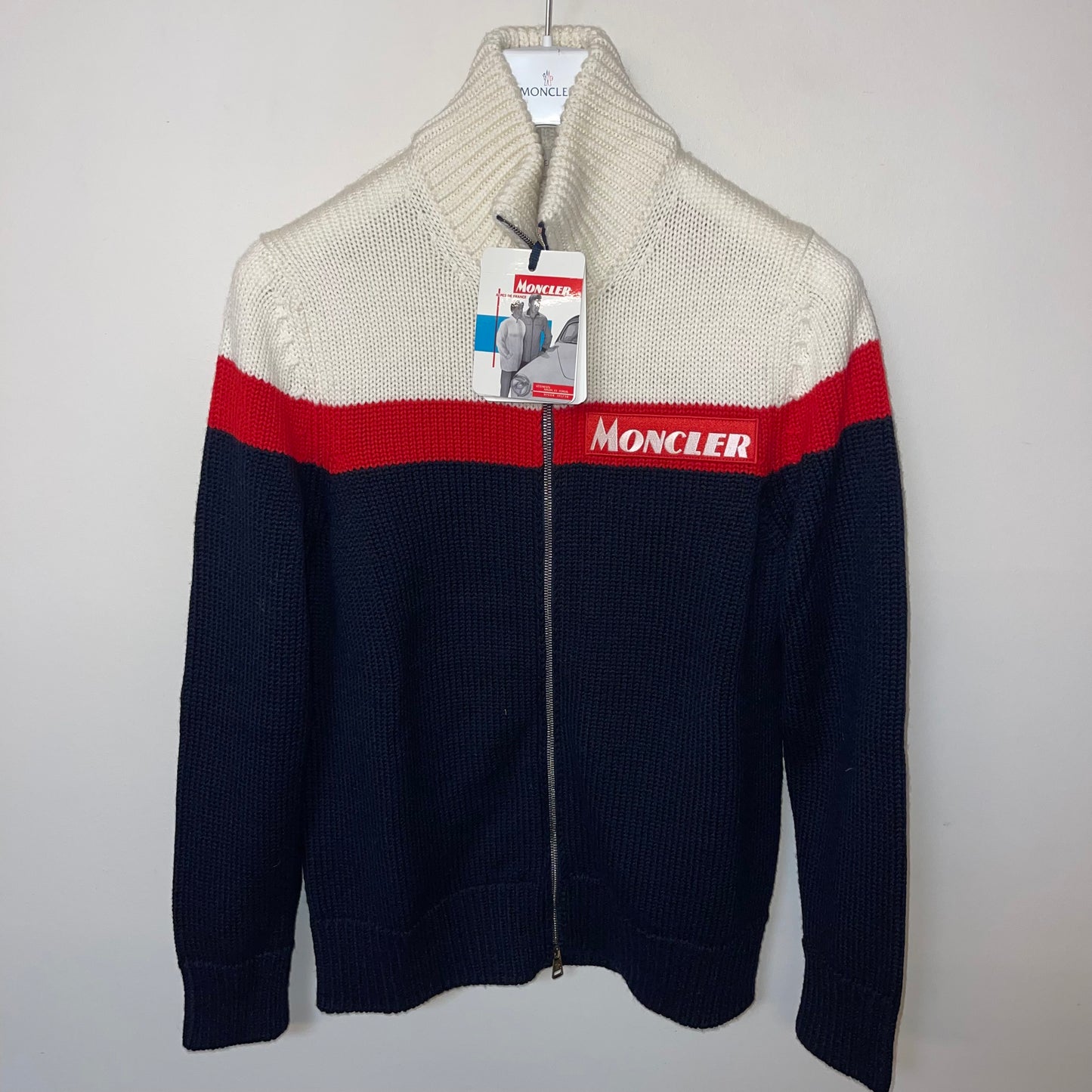 Moncler Zipped Woolen Sweatshirt - Size L