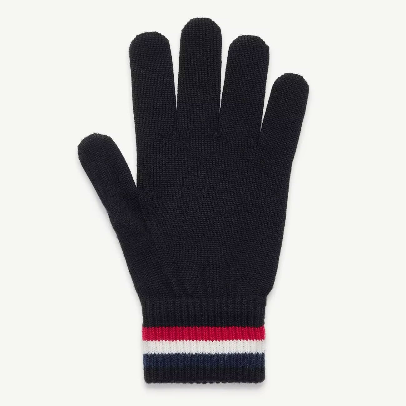 Moncler Tricolour Wool Gloves Black - Sizes L & XL