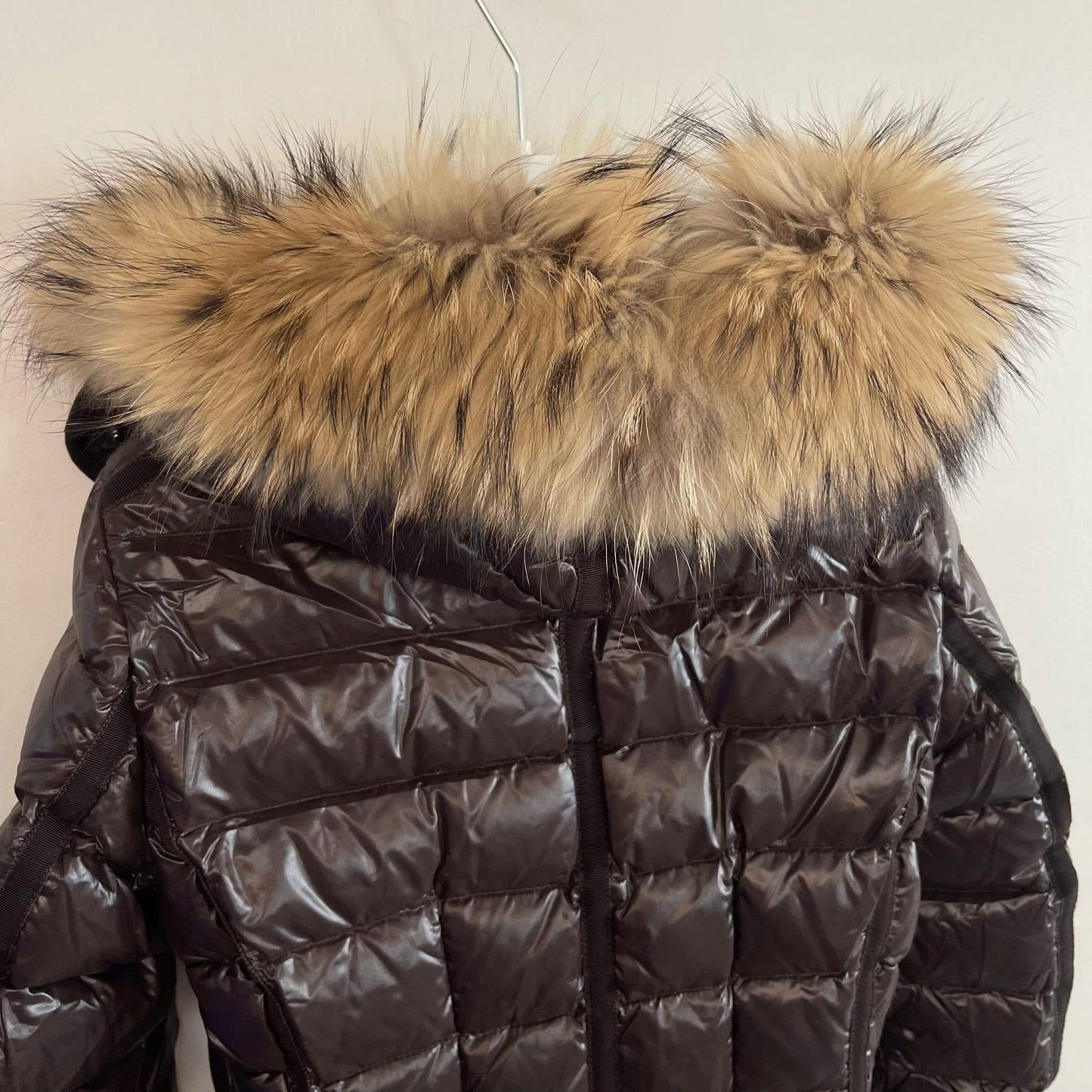 Moncler Ladies Armoise Fur Down Jacket - Size 1