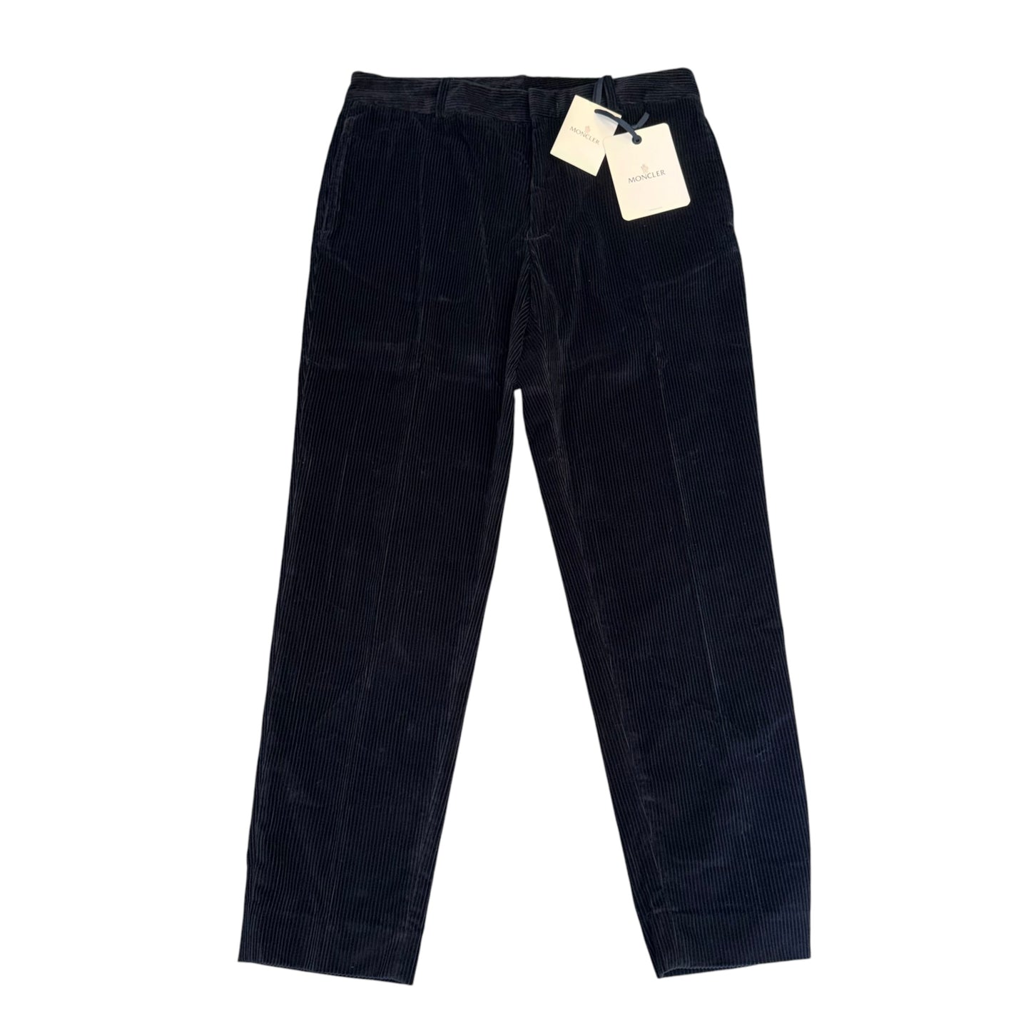 Moncler Mens Corduroy Trousers Navy - Size 48