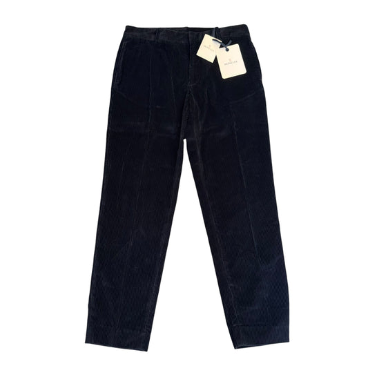 Moncler Mens Corduroy Trousers Navy - Size 48