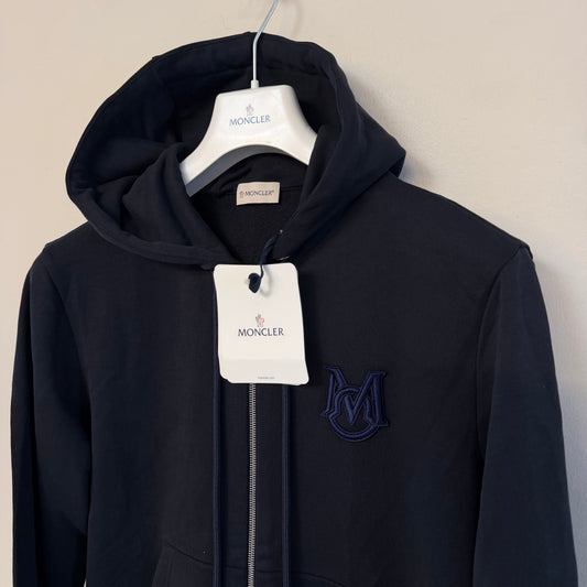 Moncler Zip Up Hoodie Navy - Size M
