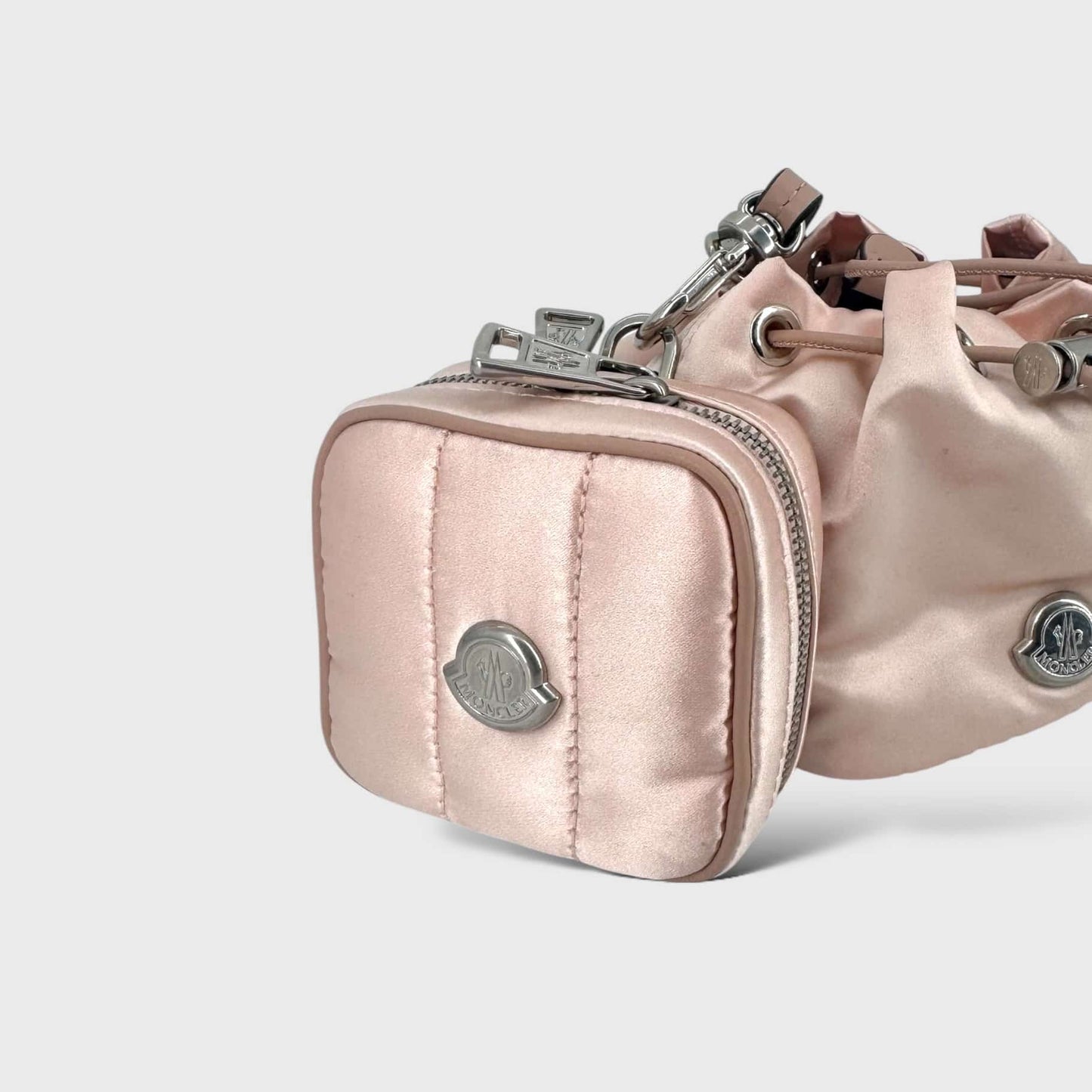 Moncler Ladies Double Pouch Bag Pink