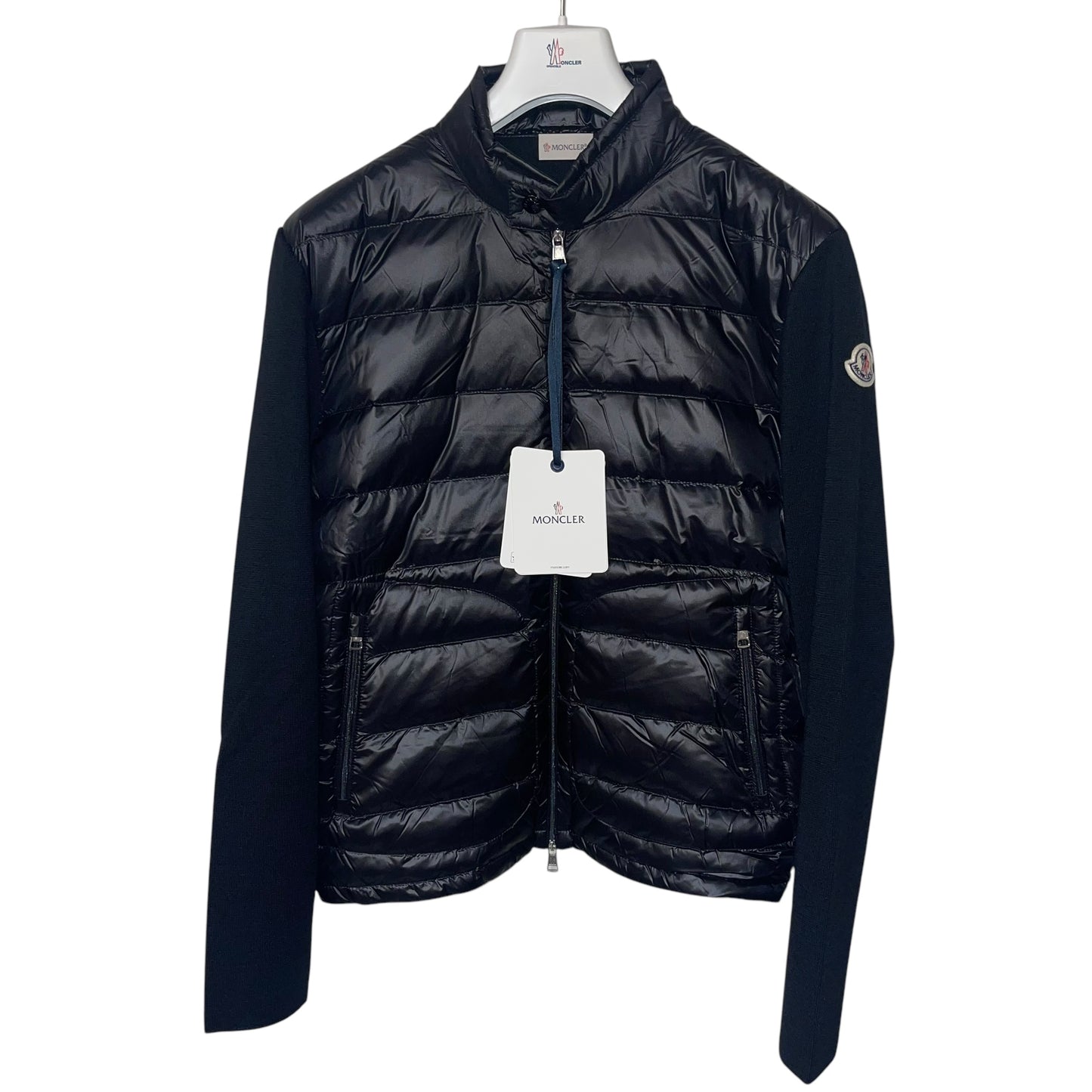 Moncler Mens Padded Cardigan Black