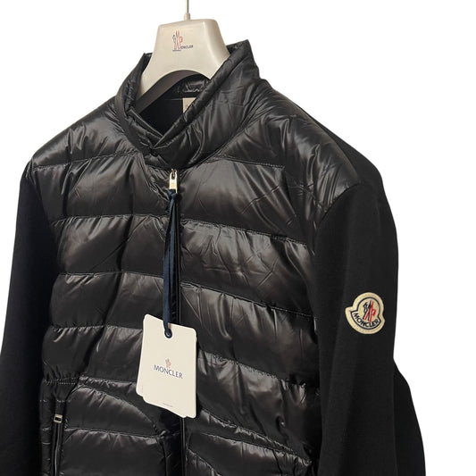 Moncler Mens Padded Cardigan Black