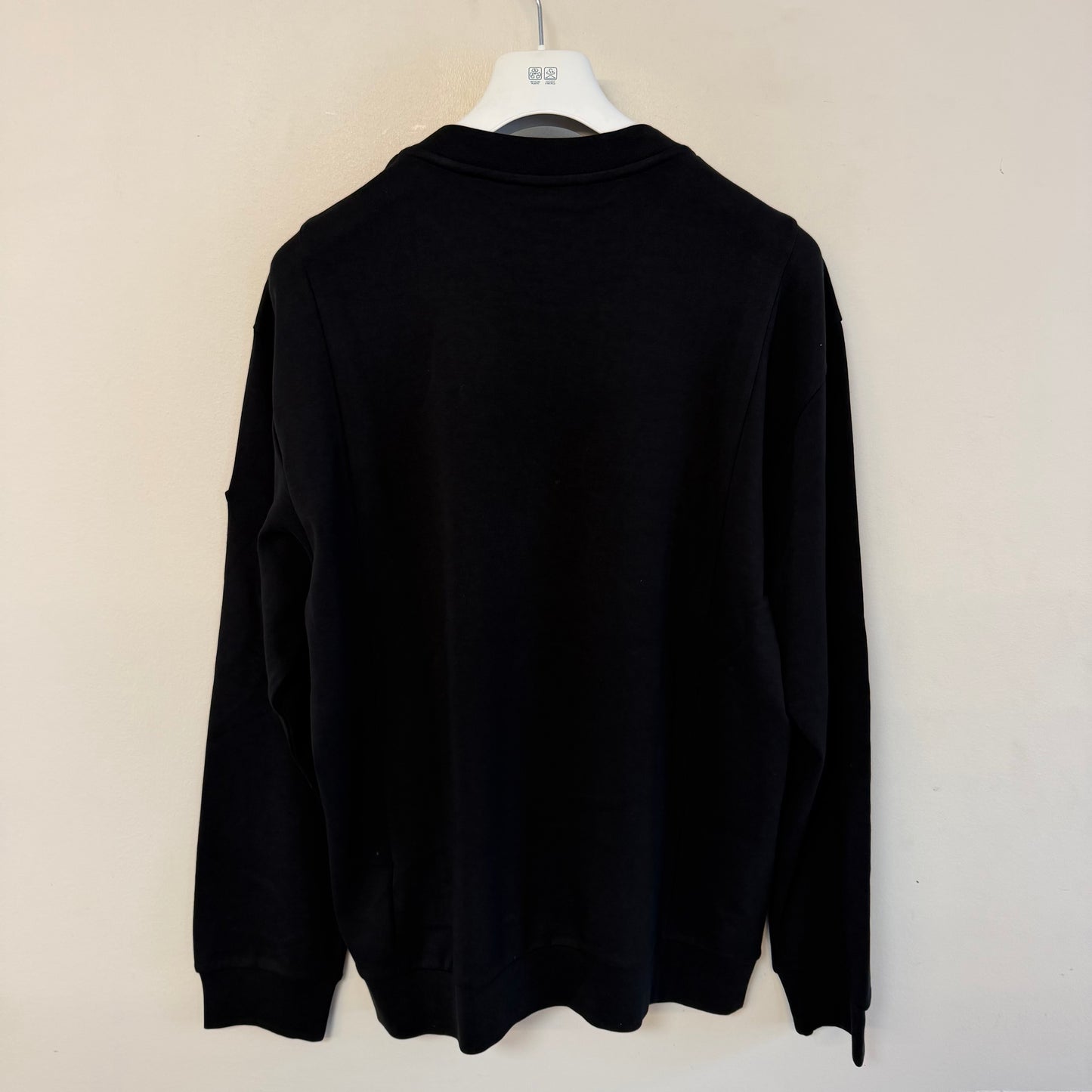 Moncler Matt Black Logo Sweatshirt Black - Size XL