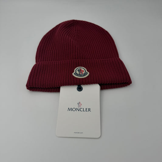 Moncler Cotton Beanie Burgundy