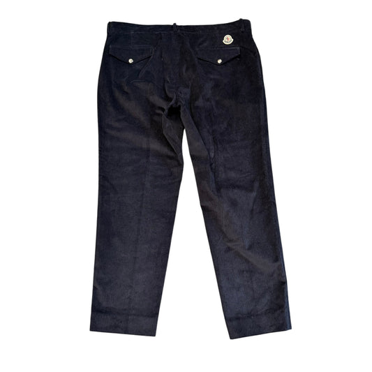 Moncler Mens Corduroy Trousers Navy - Size 56