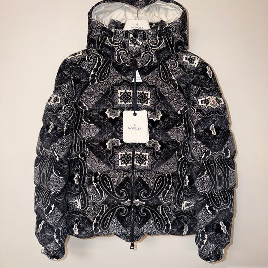 Moncler Gartempe Velvet Bandana Down Jacket - Size 2