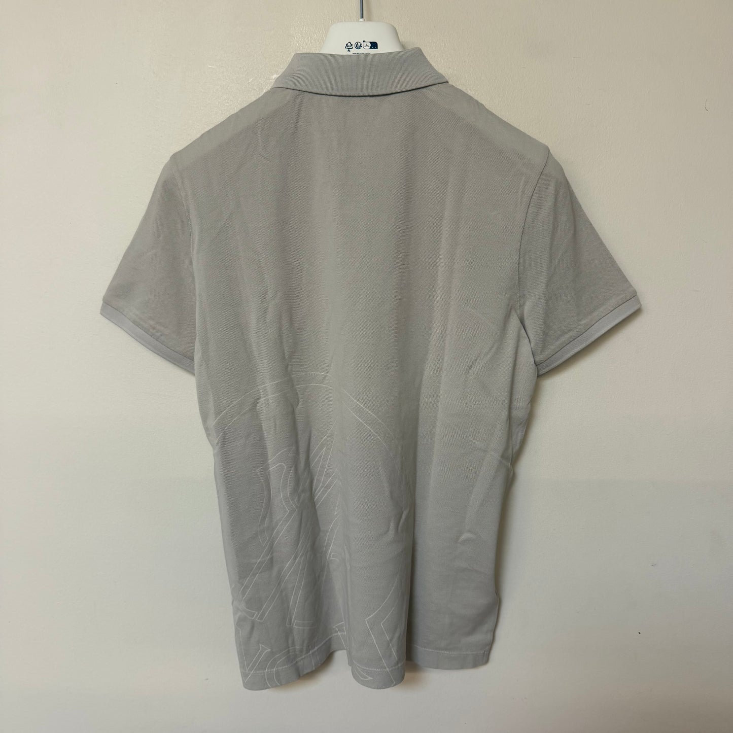 Moncler Mens Polo Shirt Light Grey - Size S