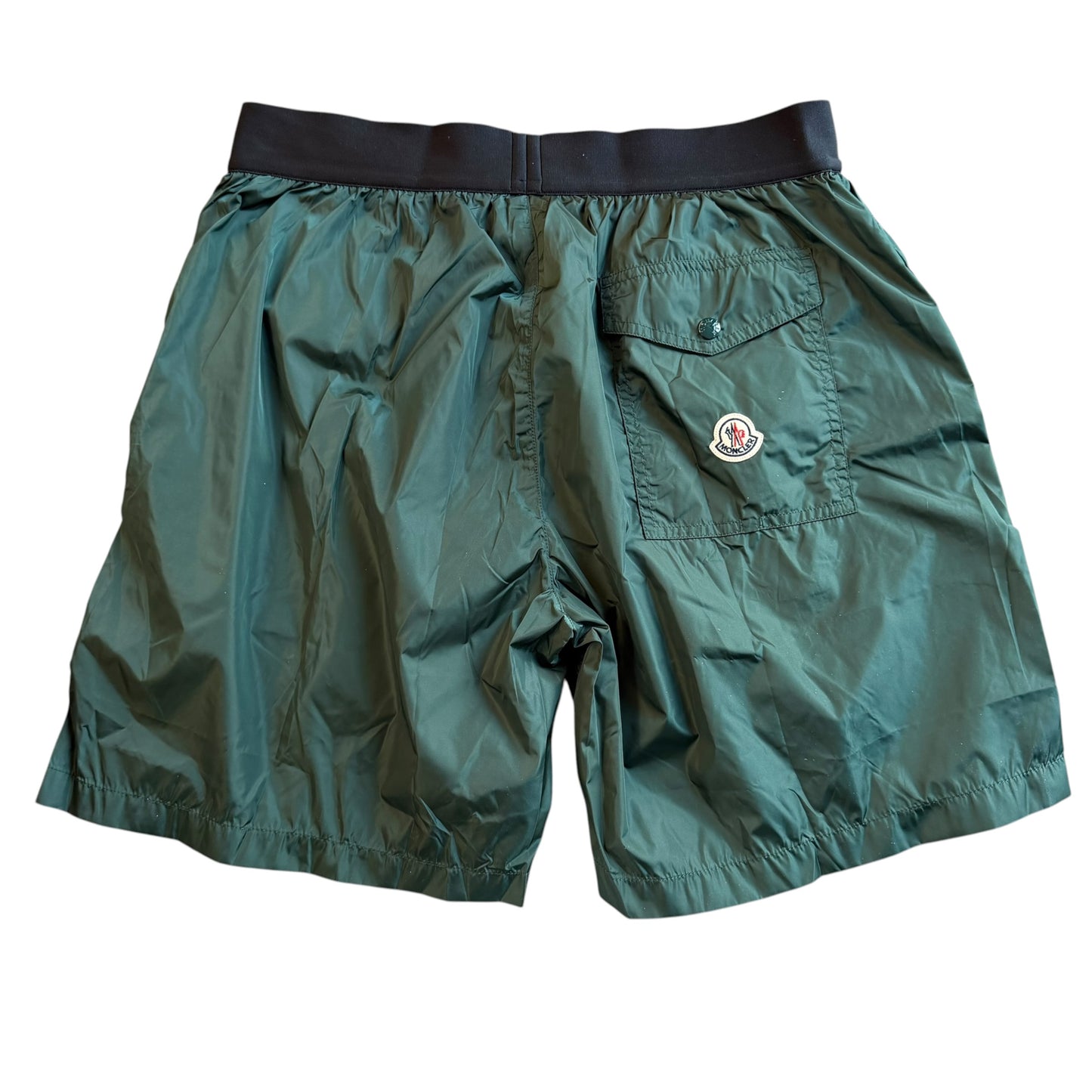 Moncler Mens Swim Shorts Dark Green - Sizes L