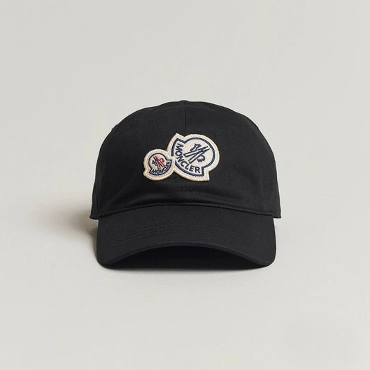 Moncler Double Logo Baseball Cap Black