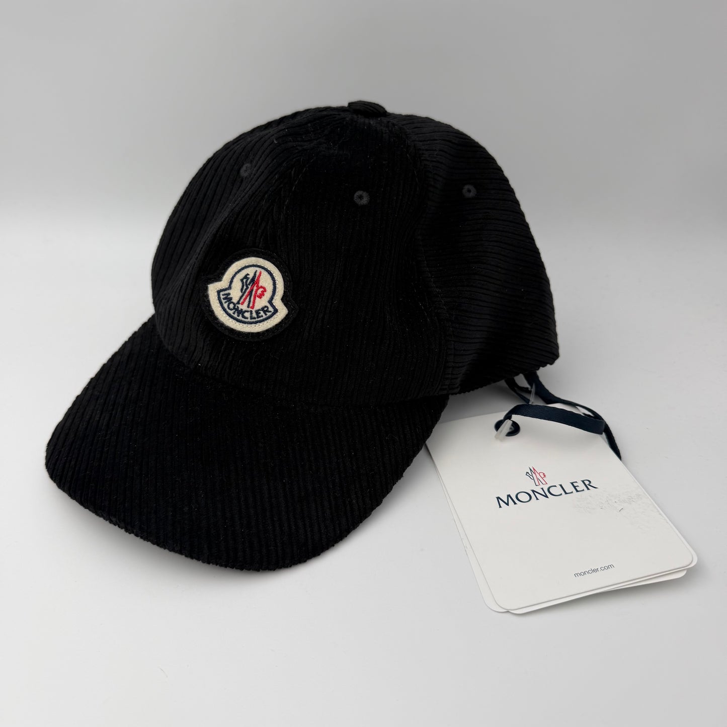 Moncler Corduroy Baseball Cap Black