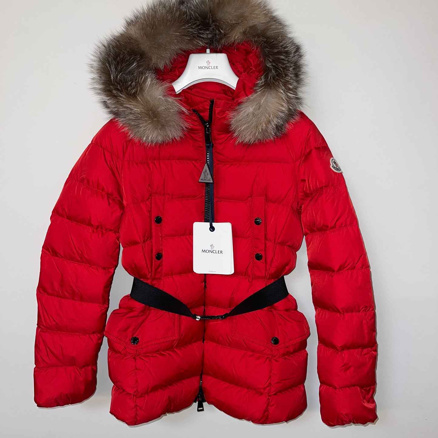 Moncler Ladies Clion Fur Down Jacket - Size 0