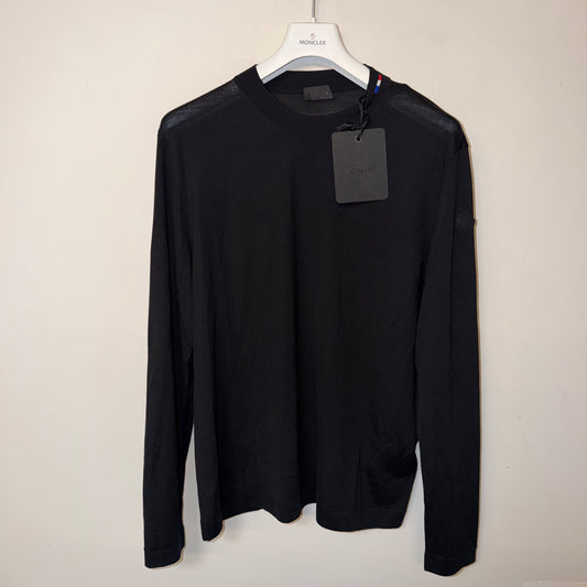 Moncler Woolen “Matt Black” Sweater Black - Size XL