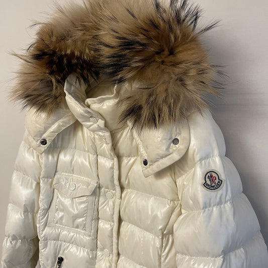 Moncler Ladies Armoise Fur Down Jacket - Size S