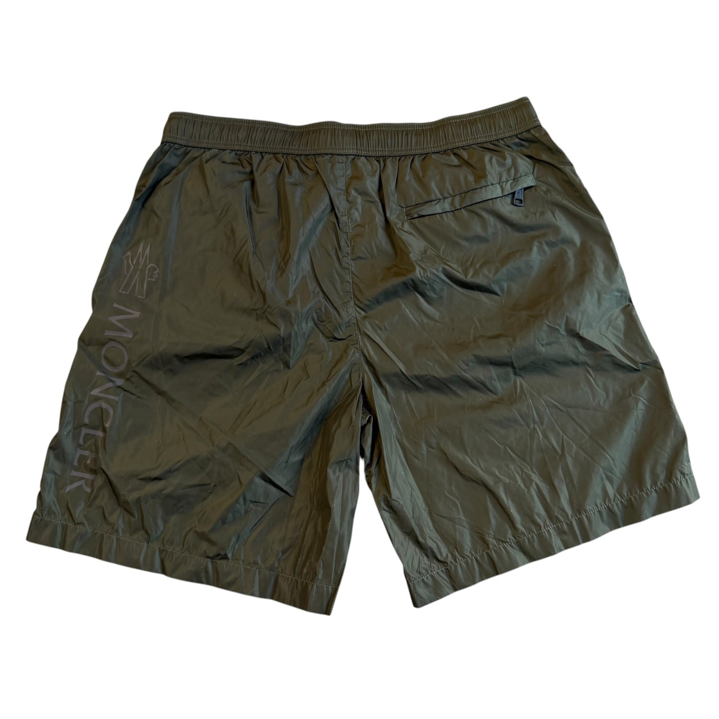 Moncler Mens Swim Shorts Olive Green - Size M