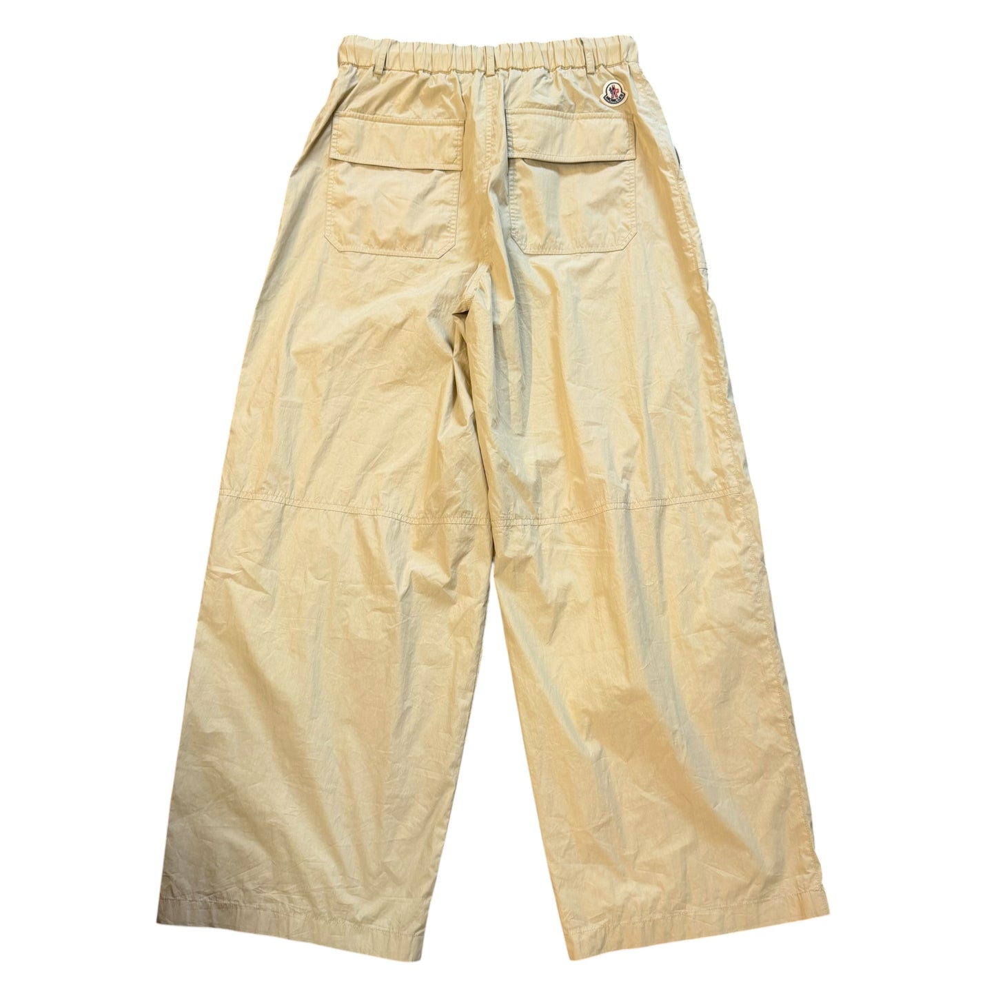 Moncler Wide Leg Drawstring Trousers Beige - Size 44