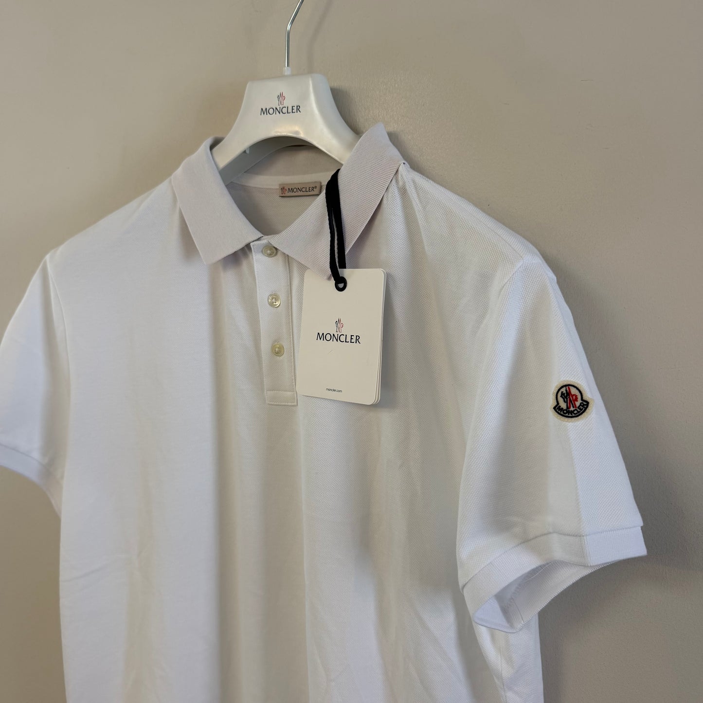 Moncler Mens Polo Shirt White - Sizes XXL & XXXL