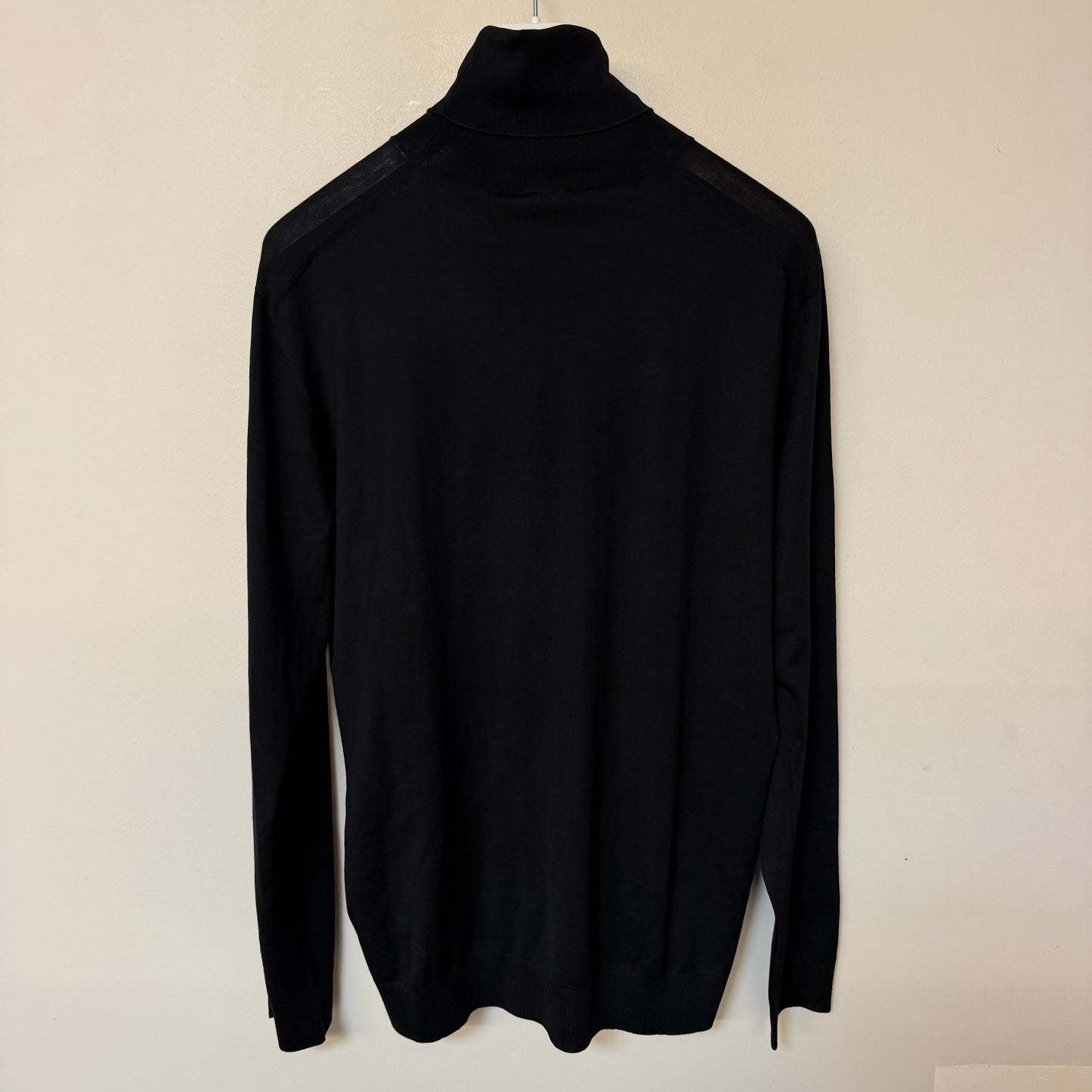 Moncler Matt Black Wool Turtleneck Sweater Black - Size XXL