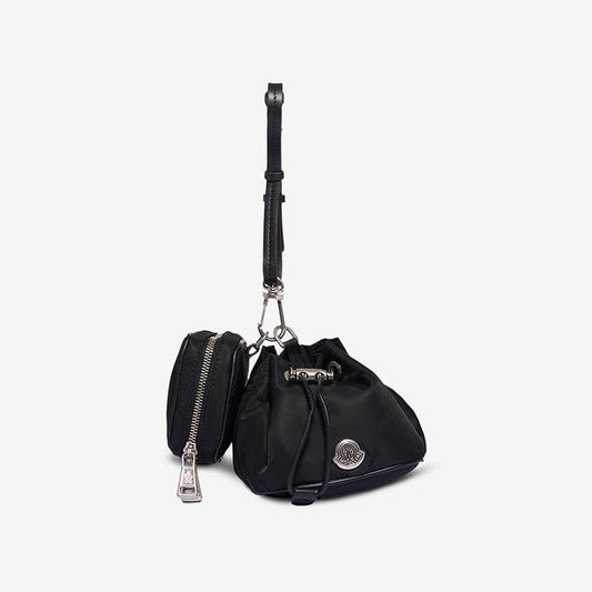 Moncler Ladies Double Pouch Bag Black