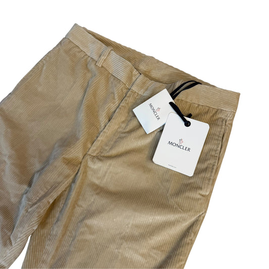 Moncler Mens Corduroy Trousers Beige - Size 48