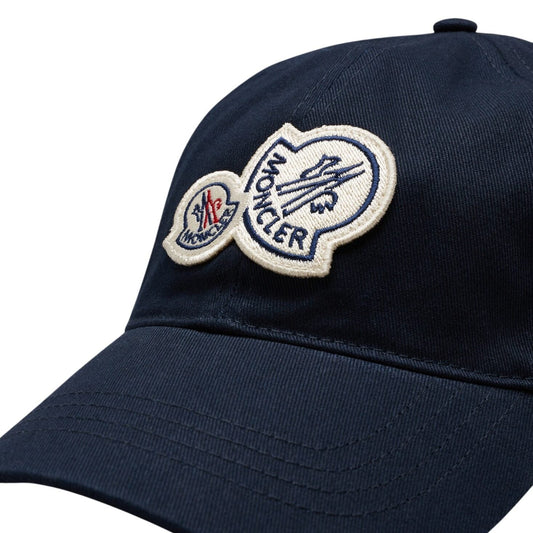 Moncler Double Logo Baseball Cap Navy