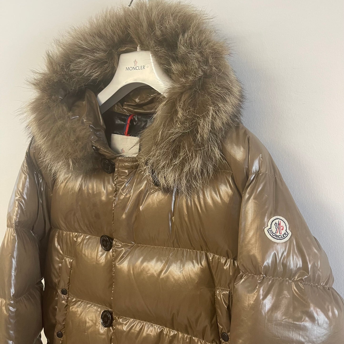 Moncler Mens Bulgare Fur Down Jacket - Size 4