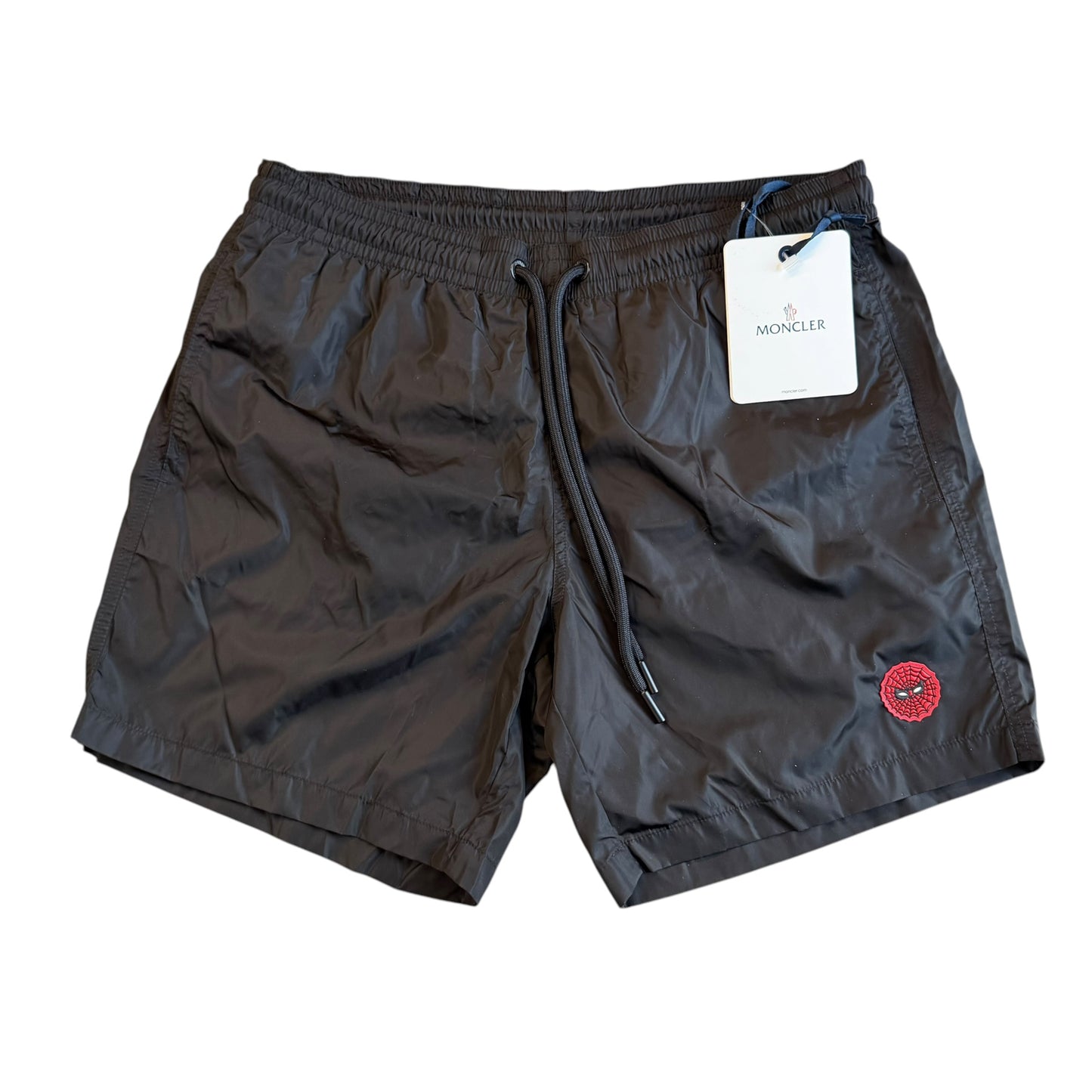 Moncler x Spiderman Mens Swim Shorts Black - Size L