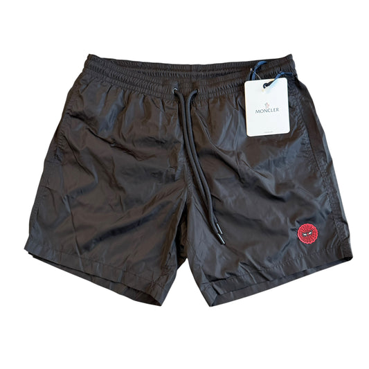 Moncler x Spiderman Mens Swim Shorts Black - Size L